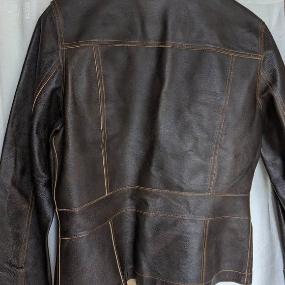 Women's vintage leather jacket in excellent used condition - Picture 4 of 5